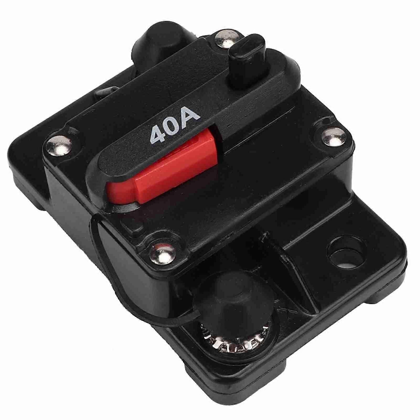 12V 30A/40A/60A カーステレオオーディオ リセット可能インライン回路ブレーカー 自己回復ヒューズ (40A)