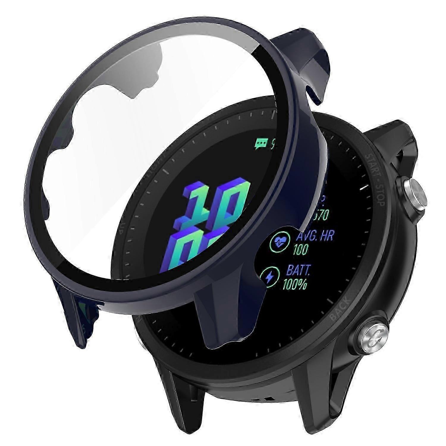 Dla Garmin Forerunner 955 Pełna ochrona Twarda obudowa zegarka PC z ekranem ze szkła hartowanego Protec