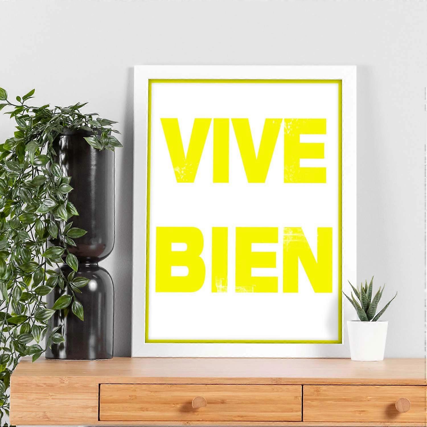 Imprimez avec le message Happy Live Well