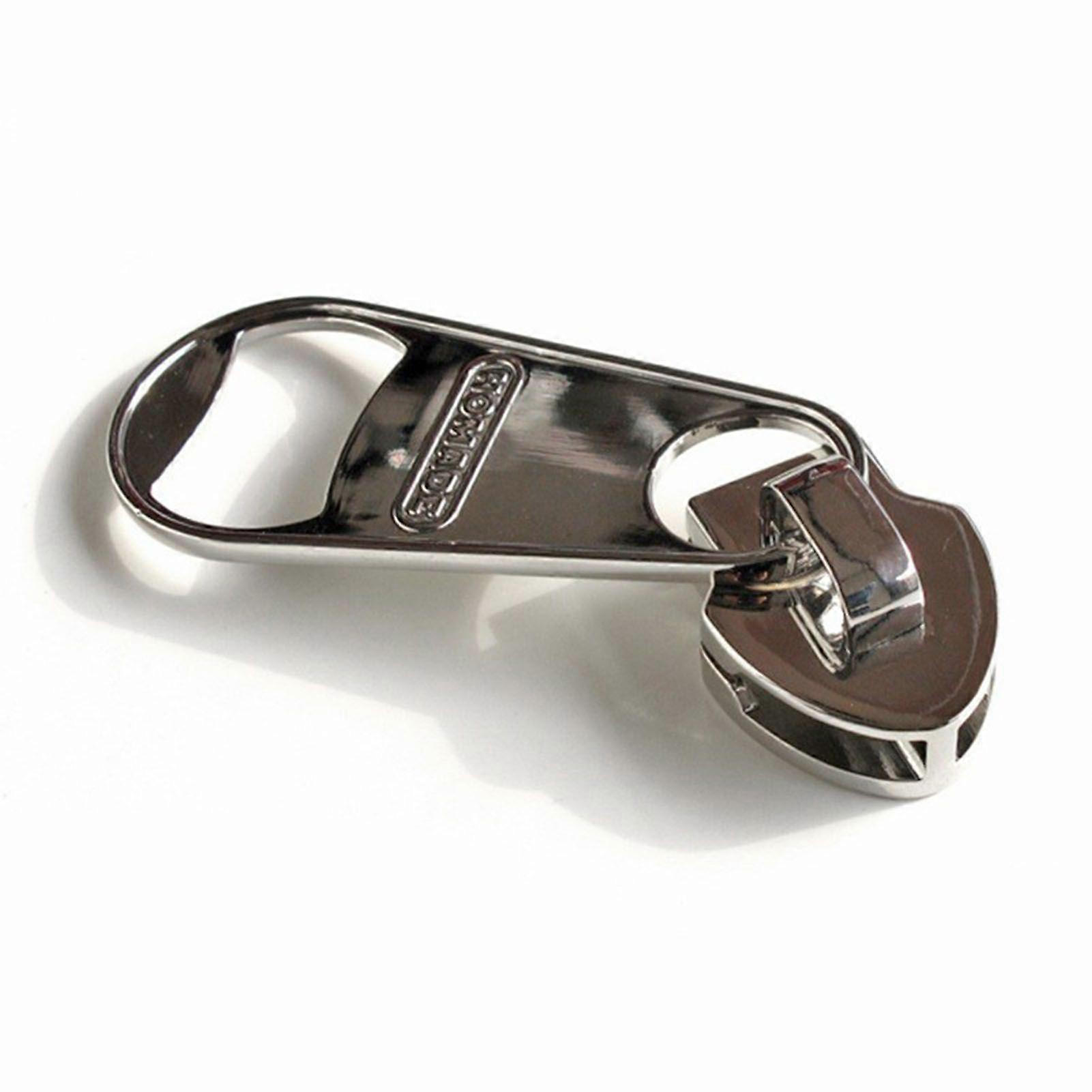 bottle opener zipper shape shiny unique zinc alloy bottle can opener with refrigerator sticker
