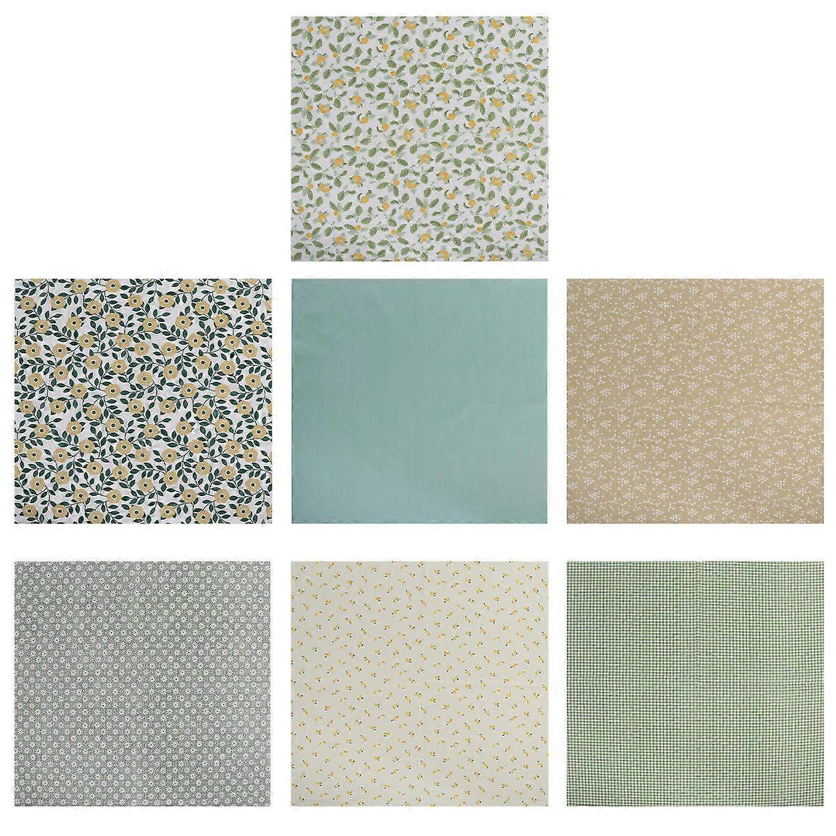Patchwork Fabric Quilting Material for DIY Sewing 7Pcs Cotton Cloth Set