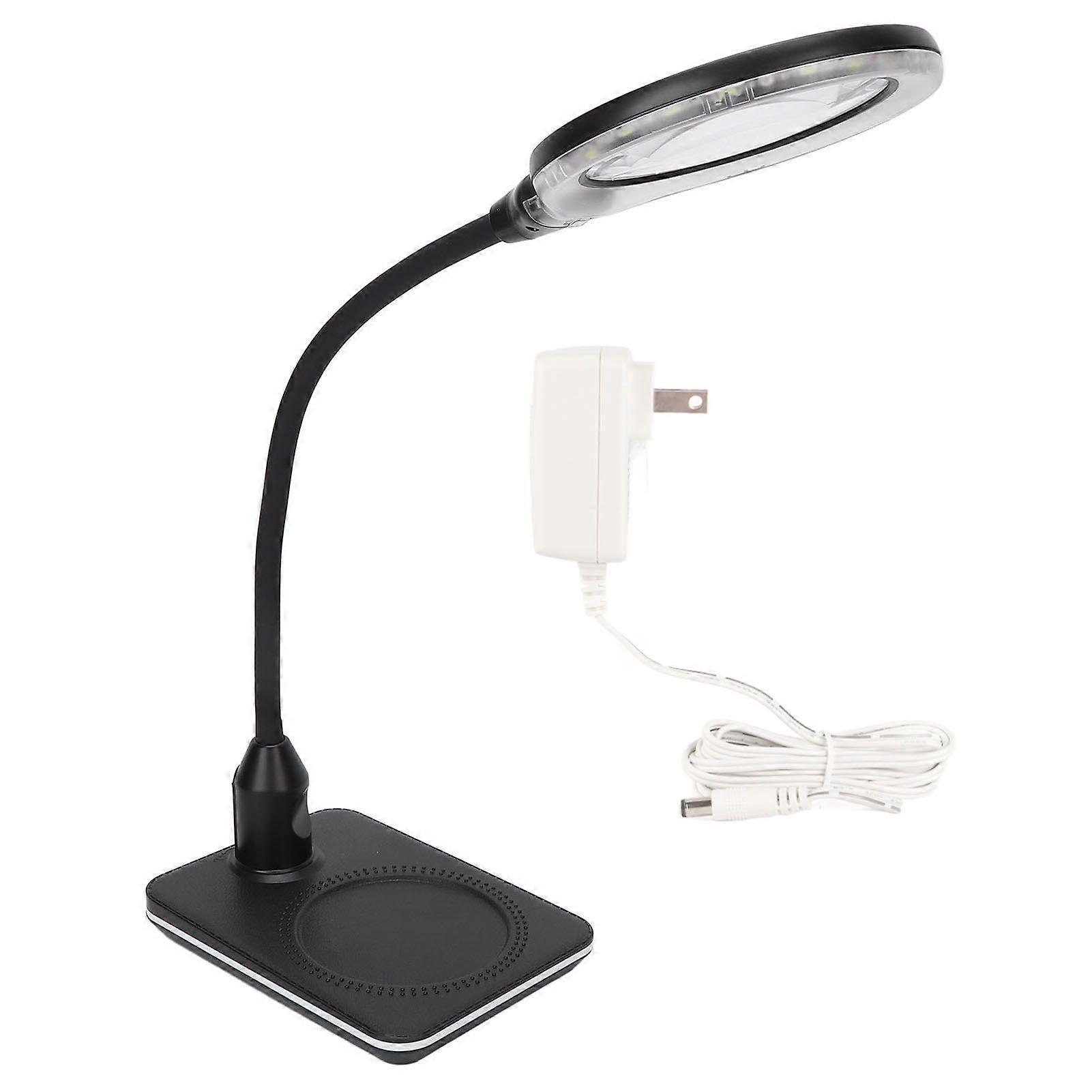 Magnifying Lamp 3X Primary 10X Secondary Dimmable LED USB Port Foldable Gooseneck Widely Used Magnifier with Light