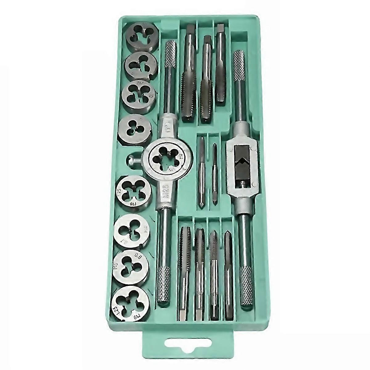 For 20pcs Hand Tools Plating Tap Dies Set Thread Plugs Taps Screw