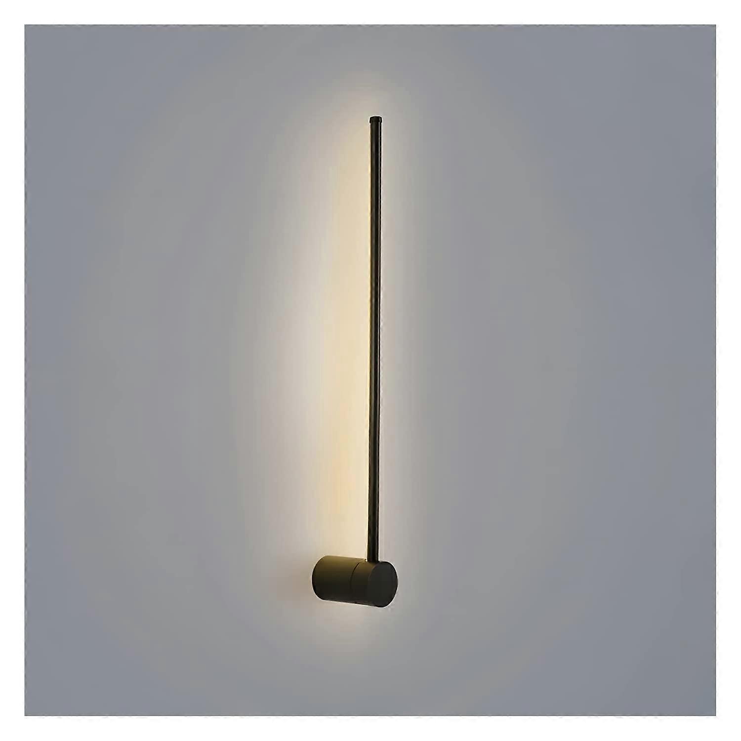 Metal Long Strip LED Wall Light, Modern Linear Sconce, Slim WallMount Bedside Lamp, Color Options
