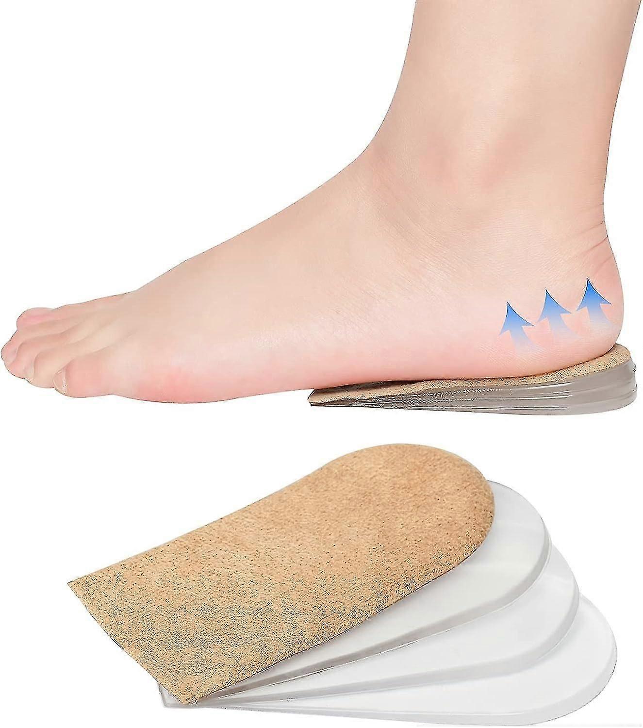 Heel Lifts For Leg Length Discrepancy, 4 Layers - Adjustable Orthopedic Shoe Heel Lift Inserts, Height Increase Insole, Heel Spurs, Achilles Tendoniti