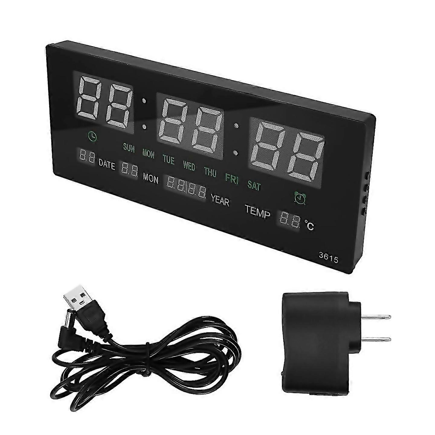 For Led Calendar Electronic Clock Digital Wall Clock Alarm Hourly Chiming Temperature Table Clocks
