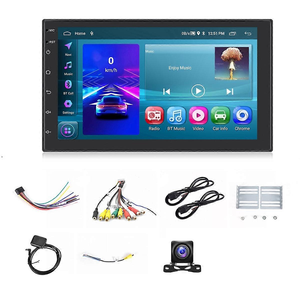 2+64G Android 13 Double Din Car Stereo with Wireless Carplay