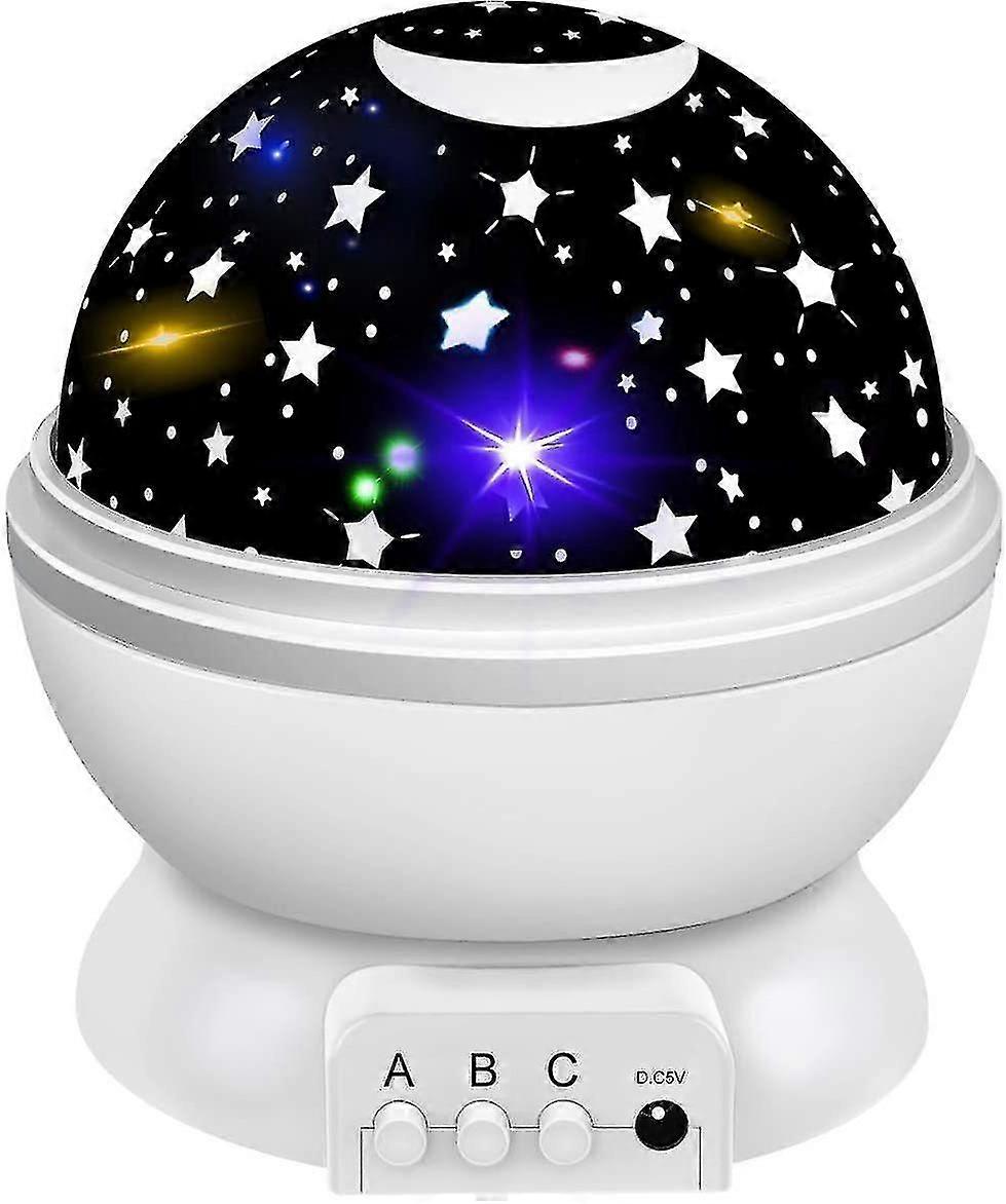 USB socket/360 degree rotating star projector, 8 lighting effects