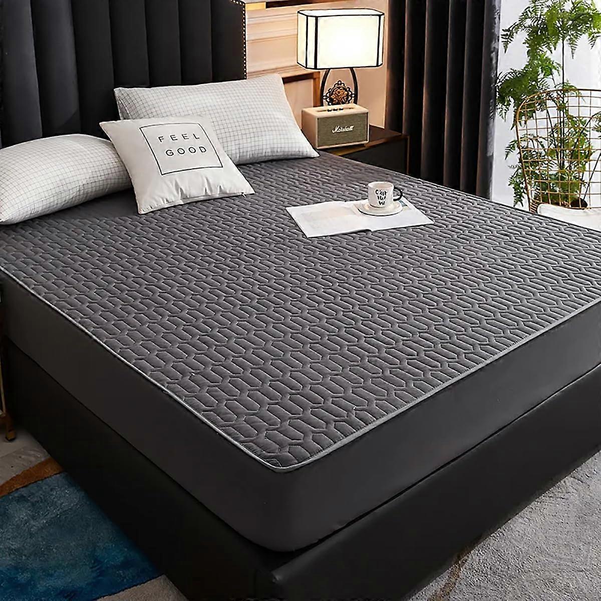 Waterproof Mattress Protector Queen, Quilted Bed Sheets Set With 2 Pillowcases, Fitted Sheet, UltraSoft, Pocket 411.8In