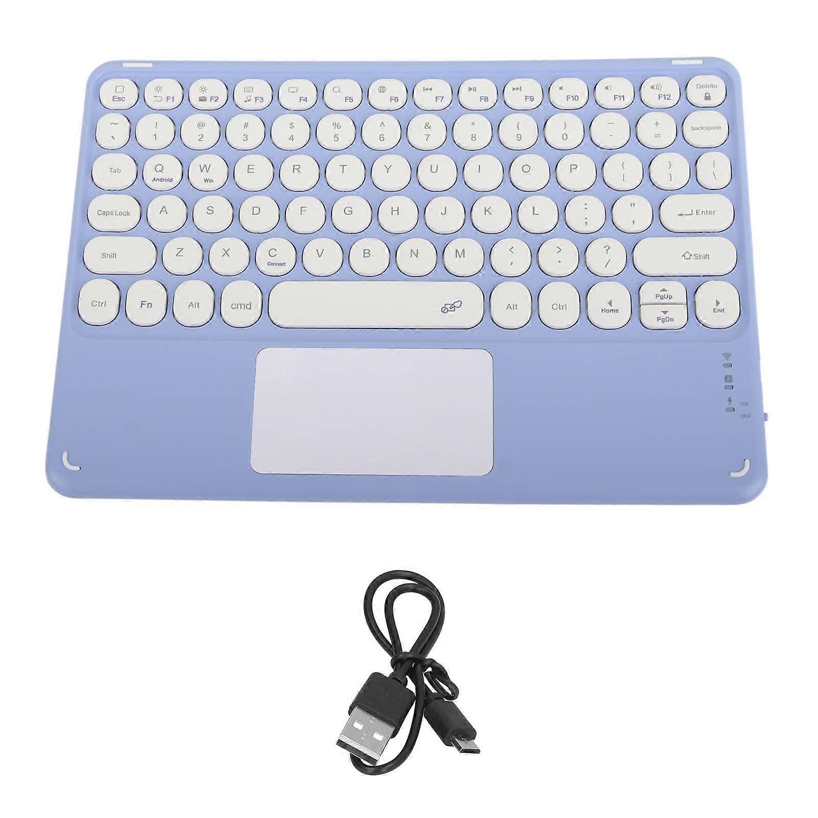 Touch Wireless Keyboard Round Keycaps Design ergonomic Ultra Thin Smart Touch Wireless Keyboard pentru tablete Laptops Mov
