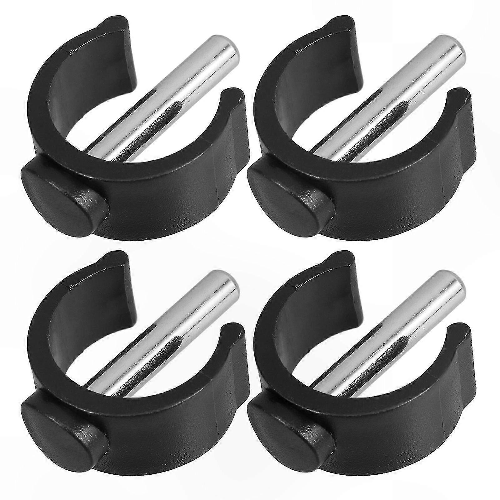 4 Pcs C-Shape Latch Clamps for Adjustable Canes and Folding Walking Sticks, Secure Buckle Handle Clips for 25mm/28mm Tube Walker and Crutch Accessorie