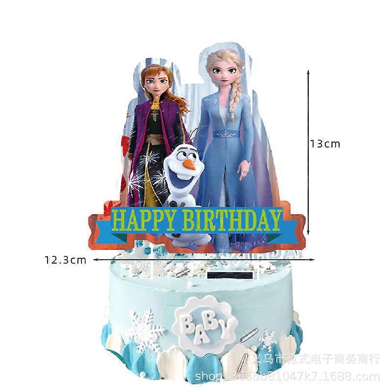 2세대 겨울왕국 안나 안나 엘사 일회용 생일 식기 파티 세트 장식
