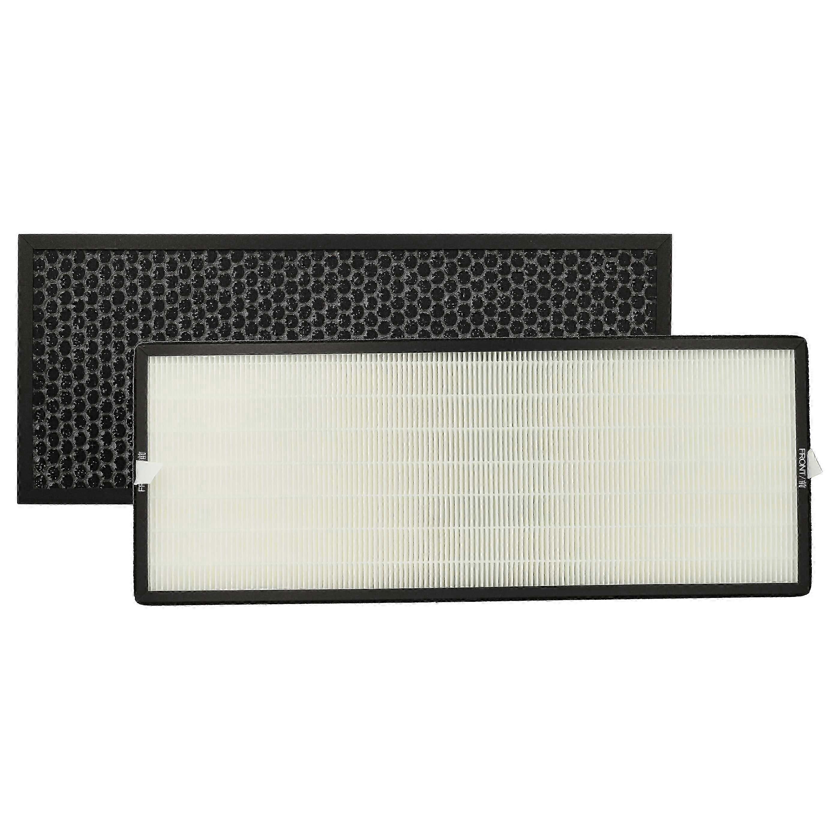 2-Piece Filter Set Compatible with Rowenta Intense Pure Air Connect PU6080, PU6080 F0 Air Purifier - HEPA Filter, Activated Carbon Filter