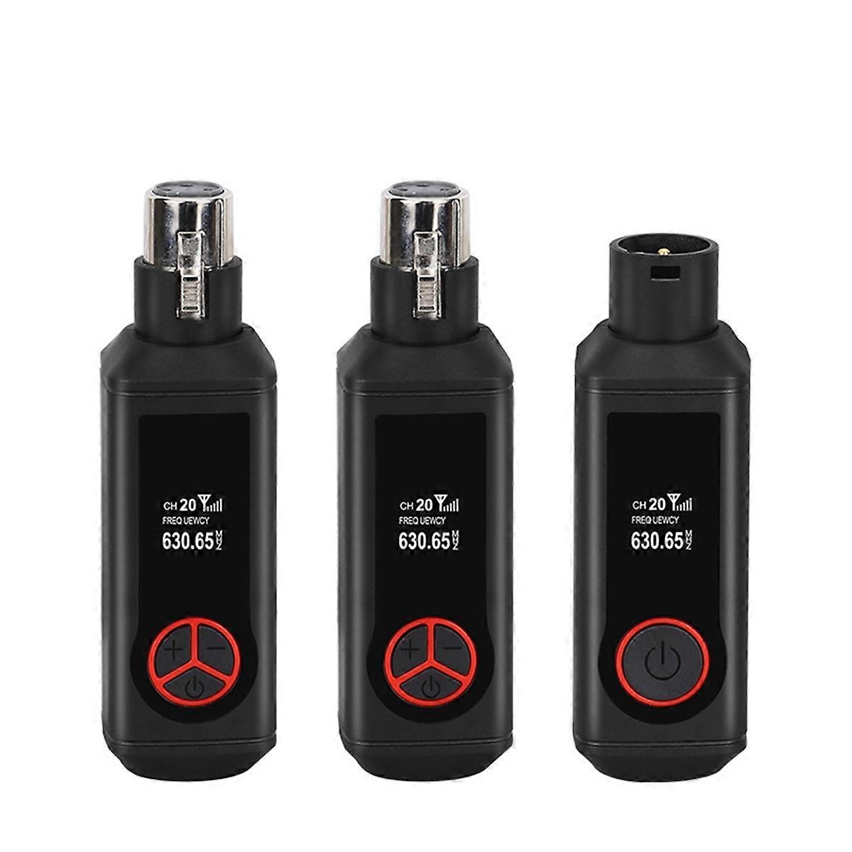 48V Capacitor Microphone Adapter Wireless Microphone Transmitter Receiver for Dynamic Microphone Guitar Audio Mixer,A