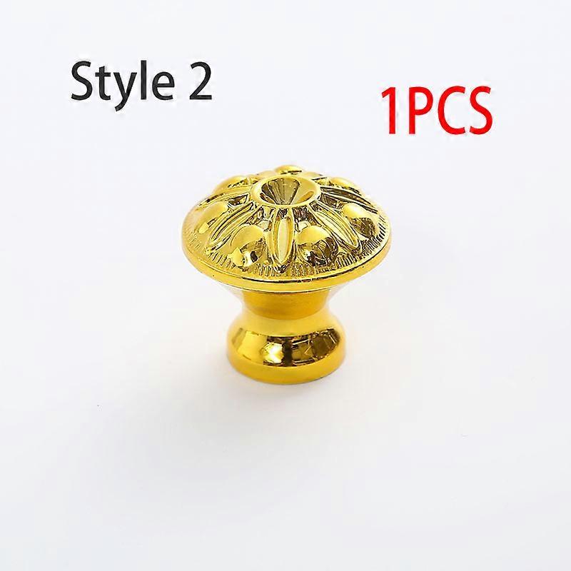 1PCS New Chinese Style Patterned Circular Gold Drawer Cabinet Door Handle Handcrafted Light Luxury Single Hole Wardrobe Handle