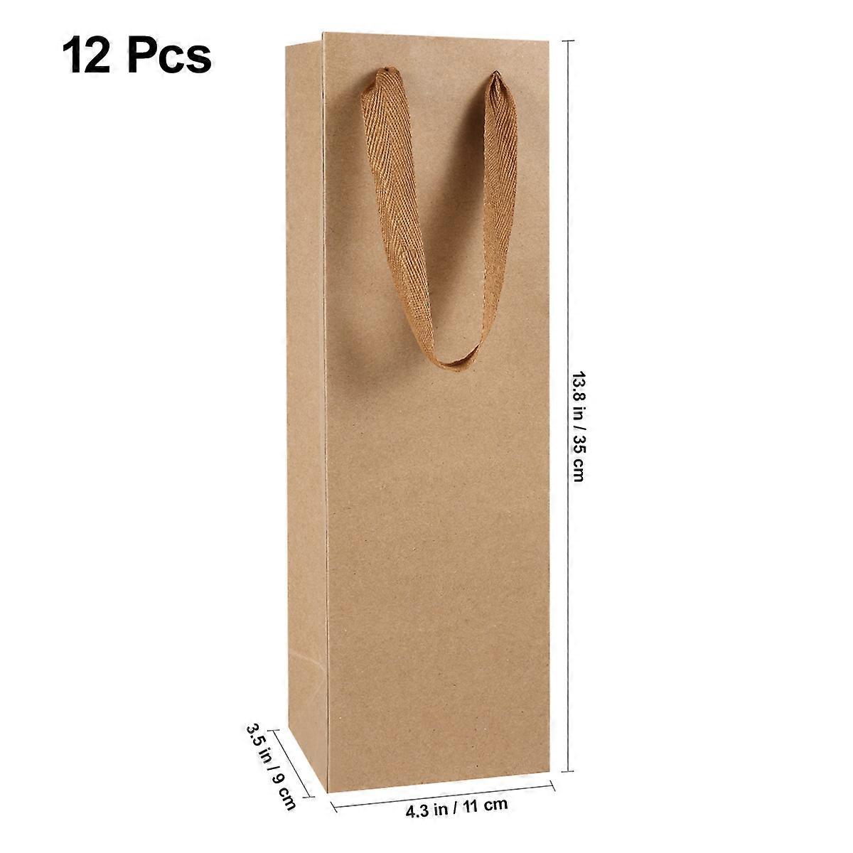 Red Wine Hand Bag 2Pcs Made Of Kraft Paper Ideal For Drinks Packaging Perfect For Home Bar Restaurant Occasions
