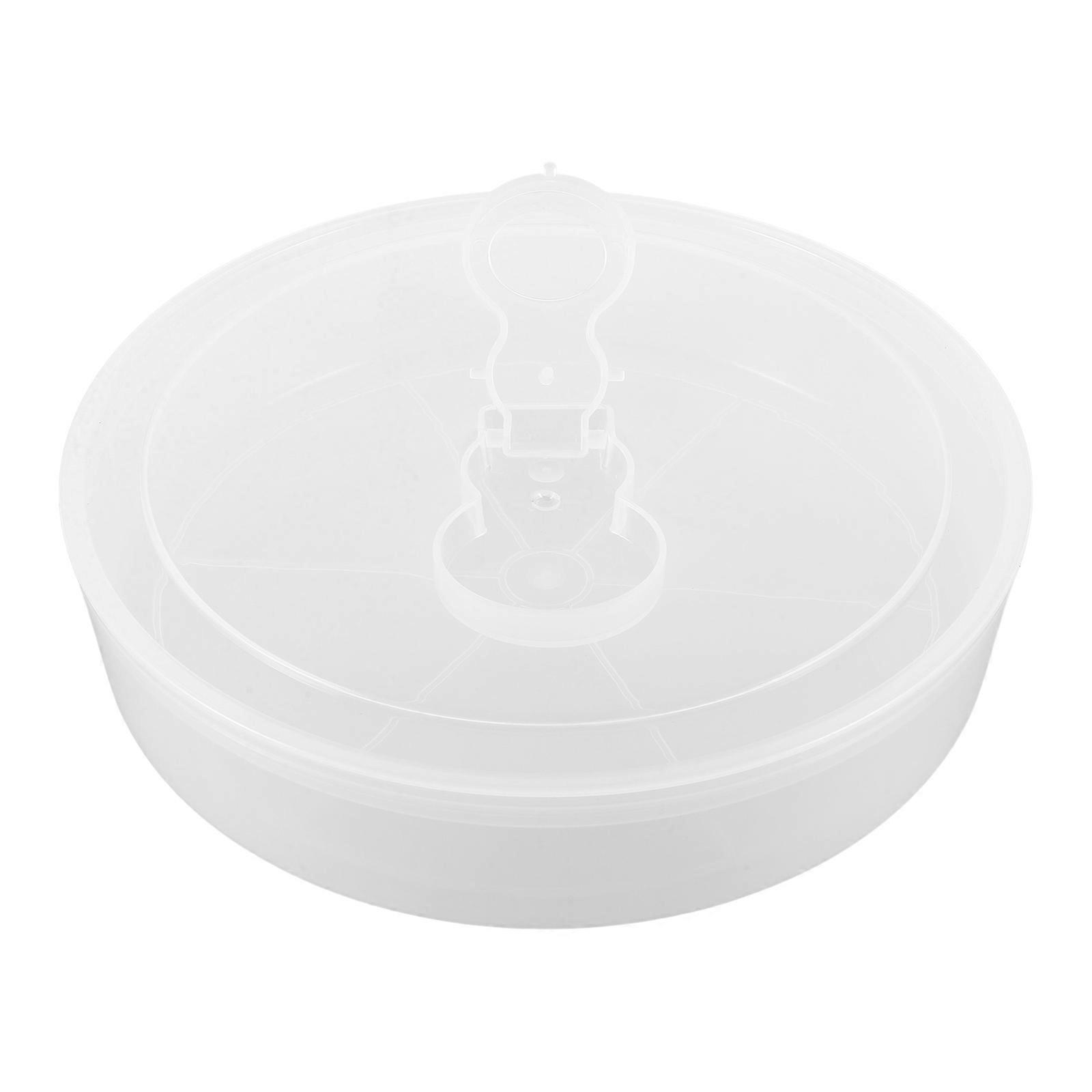 Transparent Candy Nut Serving Container Round Plastic 3Pcs for Kitchen
