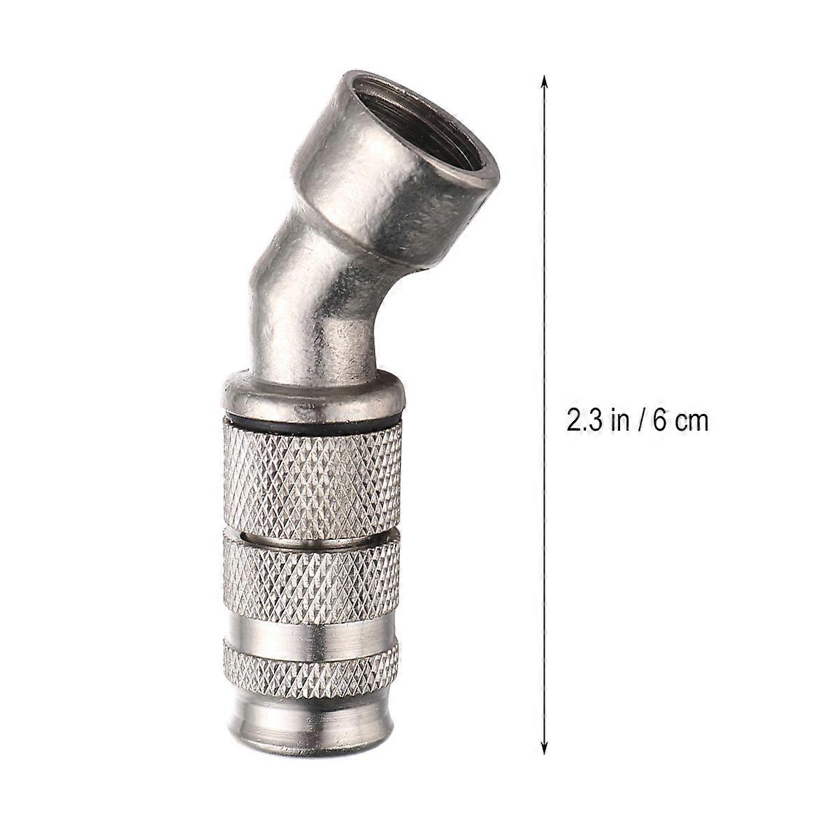 Cooling System Nozzle 45 Degree Bending Irrigation Misting Nozzle Silver Spraying 2Pcs
