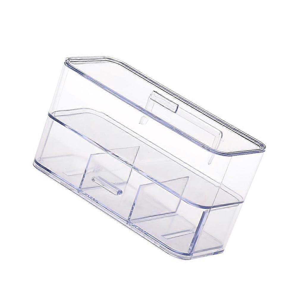 24.5X13.5X10.5CM Wall Mounted Storage Box Transparent Bathroom Drawer Type 1Pack