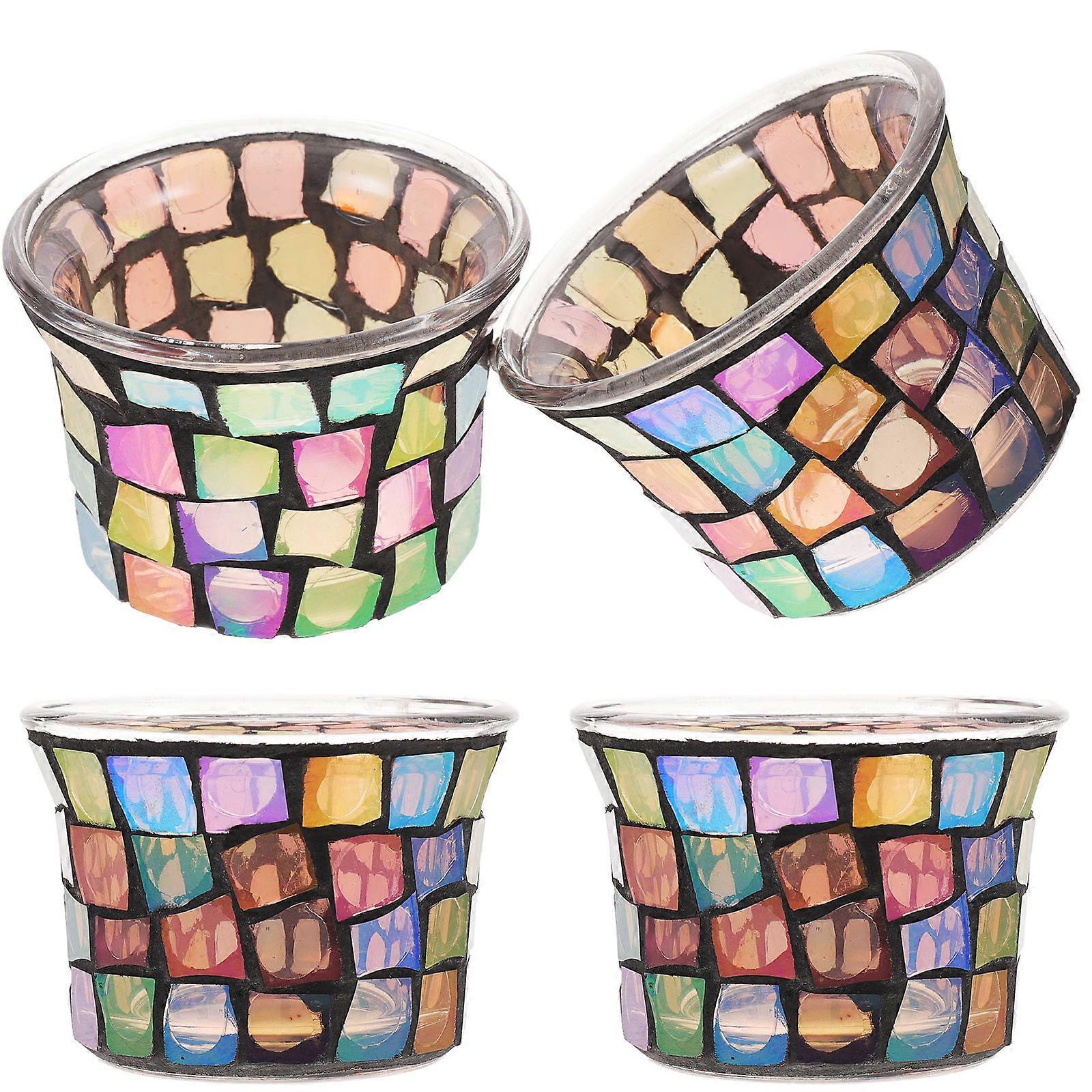 12 Pcs Decorative Candle Holders For Parties Featuring Unique Square Shaped Glass Candle Stands Designed For Gift Giving And DIY Projects