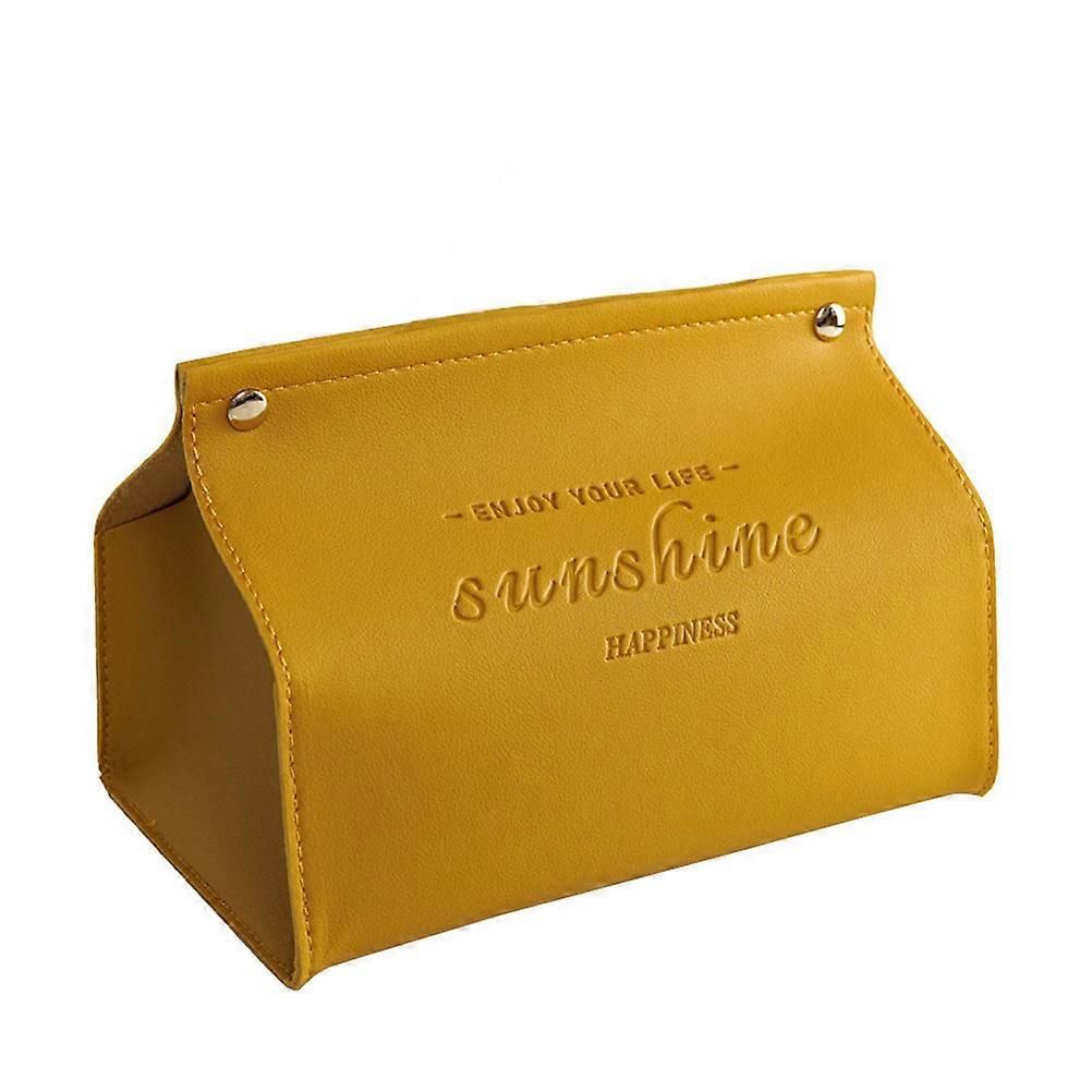 Multi-Purpose Tissue Box Yellow Storage Box for 3Pcs Use