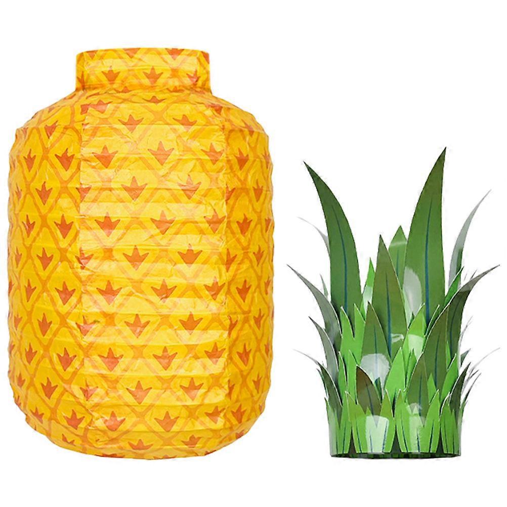 Paper Pineapple Lantern for Party Decoration 2Pcs Summer Birthday