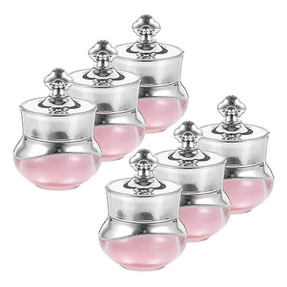 24Pcs Pink Acrylic Cream Jars for Storage with Lids Refillable Style