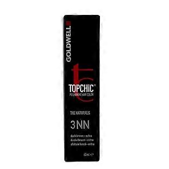 Coloration Cheveux - GOLDWELL - Topchic - Tube 60ml - Châtain - 3NN - Crème