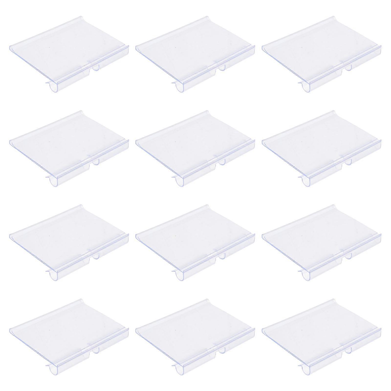 300Pcs Rectangular Plastic Label Holder Suitable For Market Advertising And Shop Signage Size 6X4.2Cm