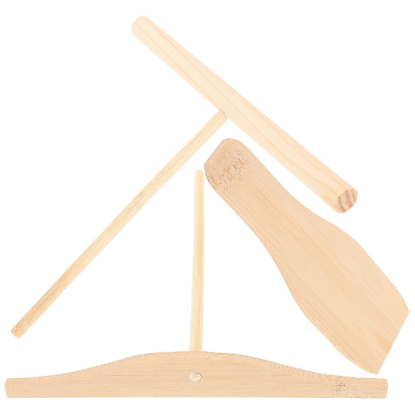 Wooden Pancake Spreader Crepe Making Kit for Kitchen 1Set