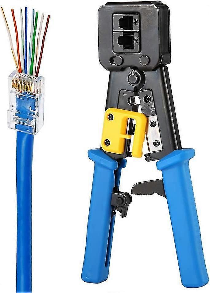 Crimp Tool Crimp Tool For Rj45/rj12 Conventional And End Penetration Connectors (blue) (1pcs)