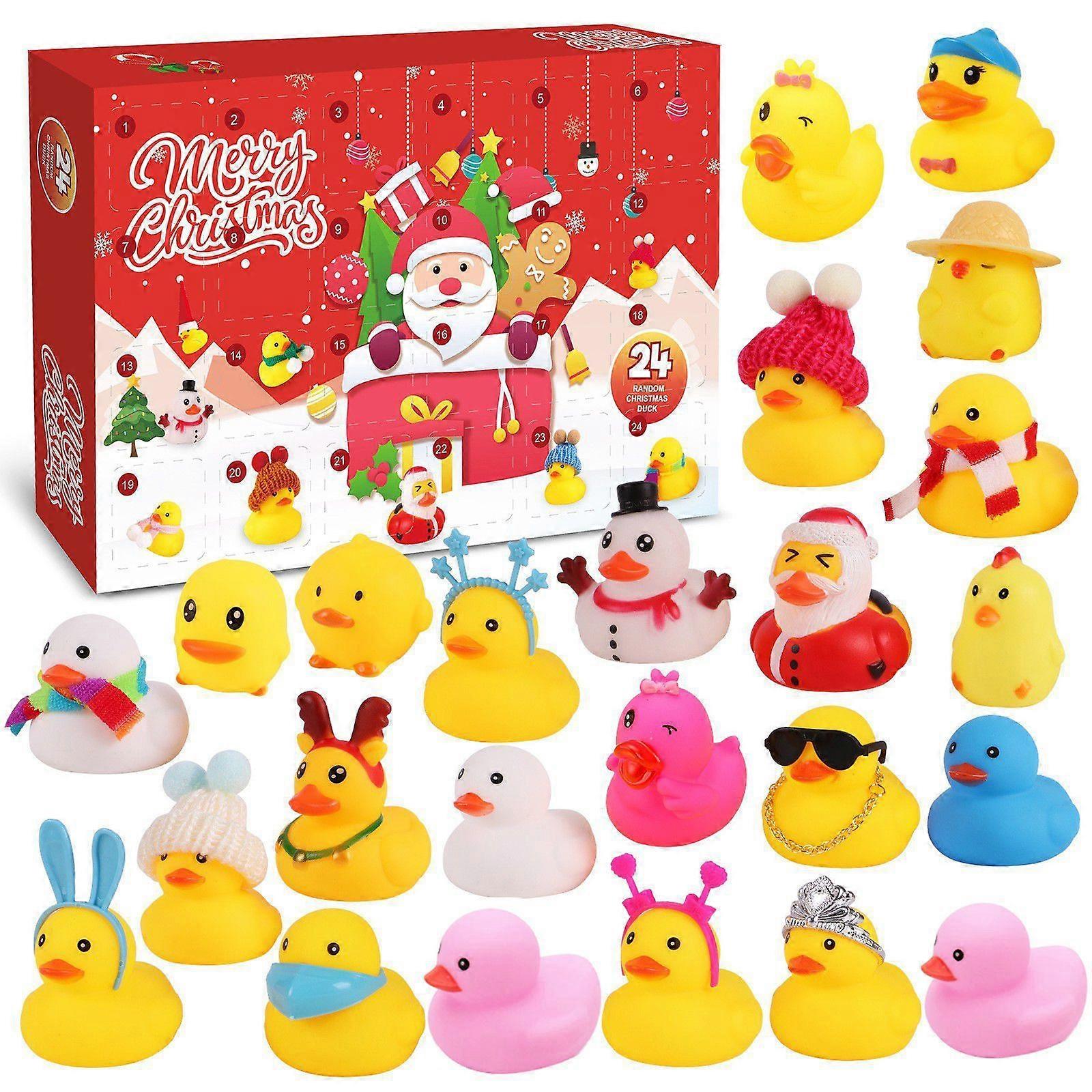 Duck Blind Box Christmas Calendar With Vinyl Small Yellow Duck Blind Box Countdown Christmas Gift Set