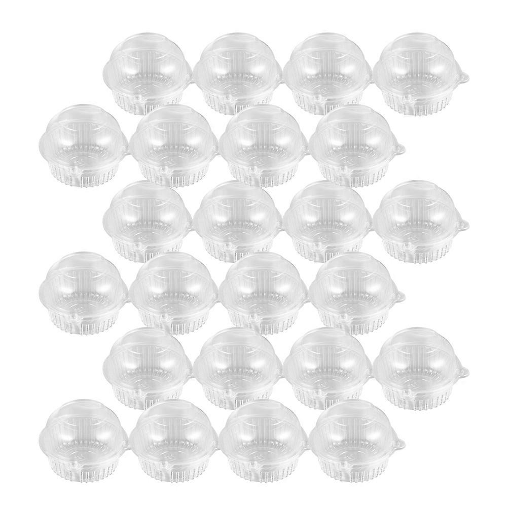 Cupcake Boxes Clear Cupcake Packling Boxes Holders for Dessert Shops Transparent Pet Packaging 100Pcs