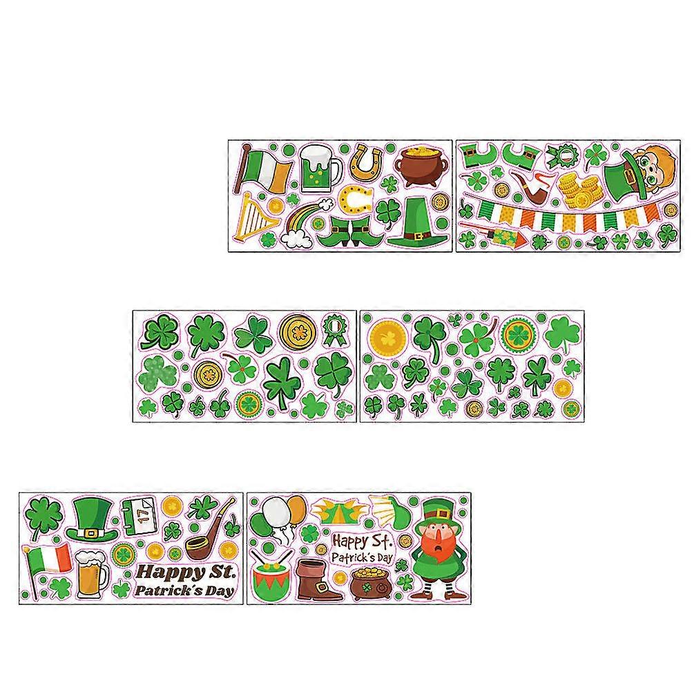 Trefoil Stickers Window Decal for Decoration 1Set St. Patrick's Day Set