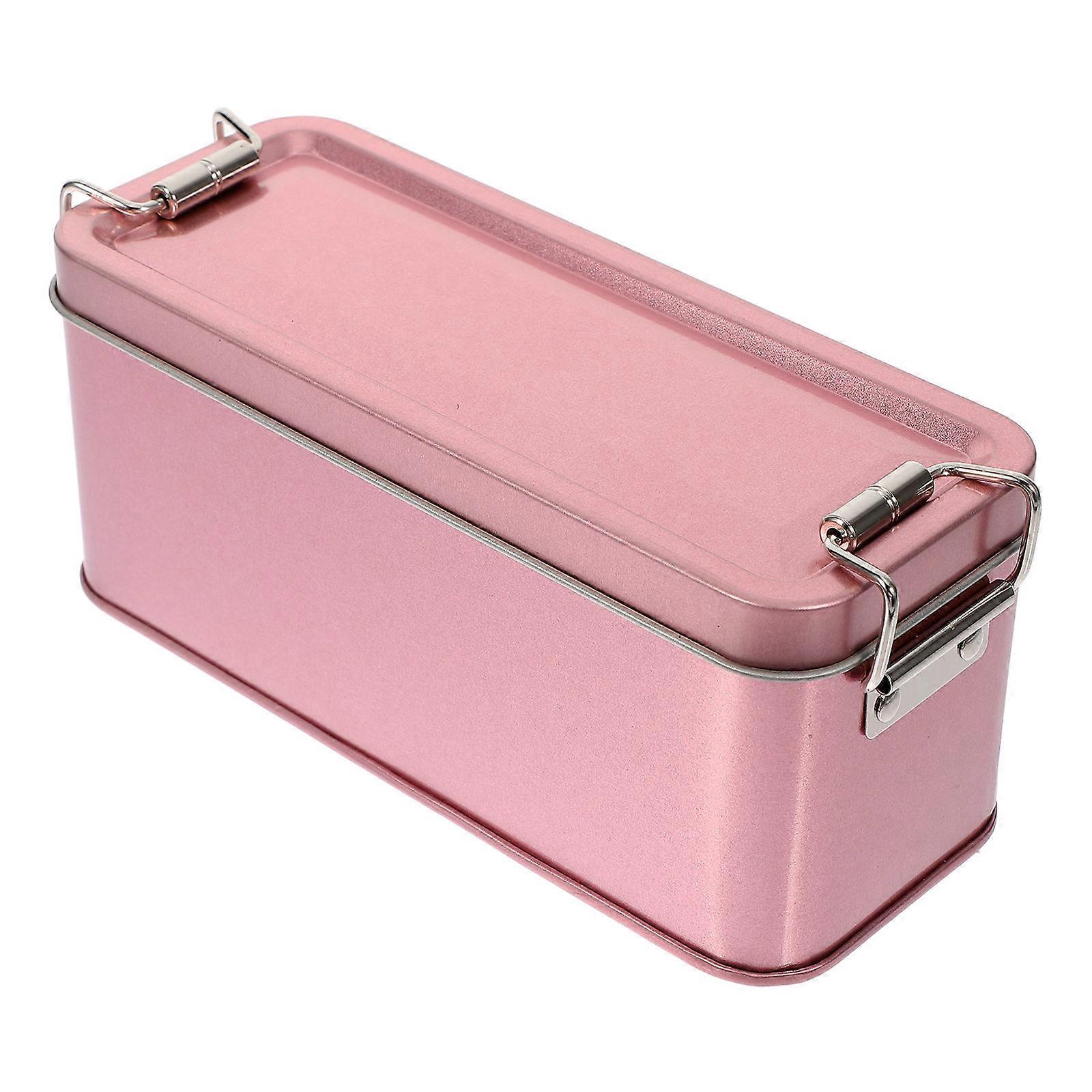 Multi-Use Biscuit Case for Storage 5Pcs Rose Gold Tinplate Cookie Storage Case