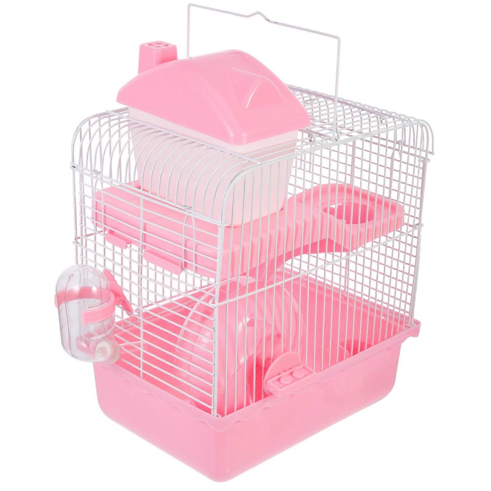 Double-Layer Hamster Castle Hamster Hideout Toy for Small Pets 2Pcs