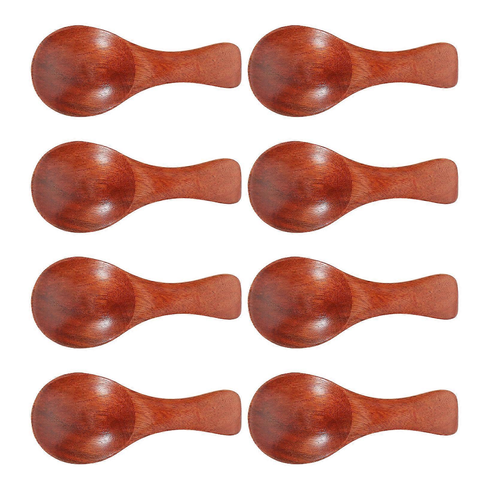 Ice Cream Spoons Wooden Spoons Use Chocolate Wood for Scooping 8Pcs