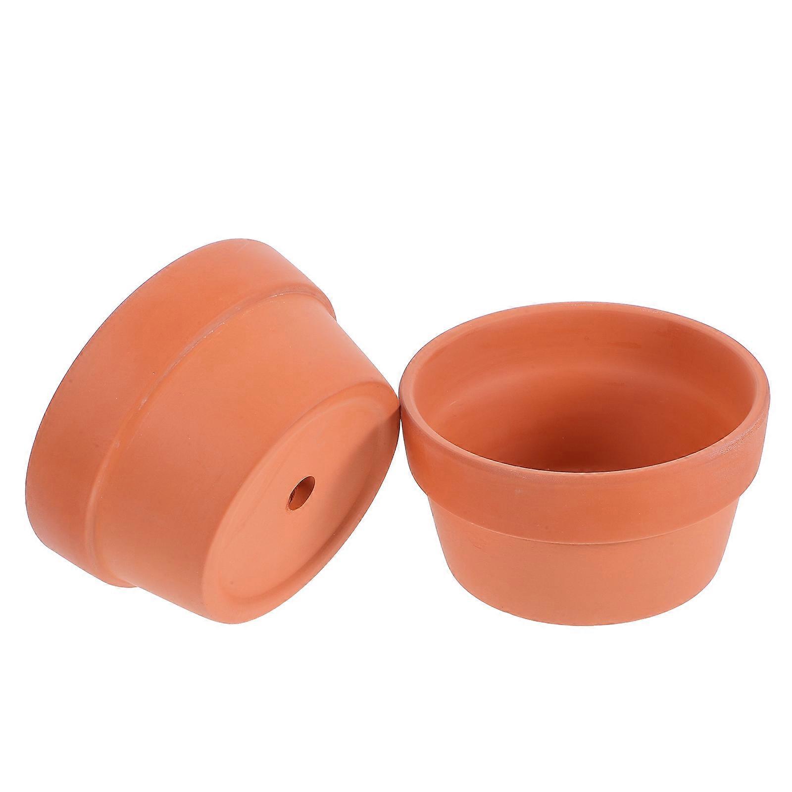 Cactus Terracotta Pot Flower Containers for Storage Use 10Pcs Orange