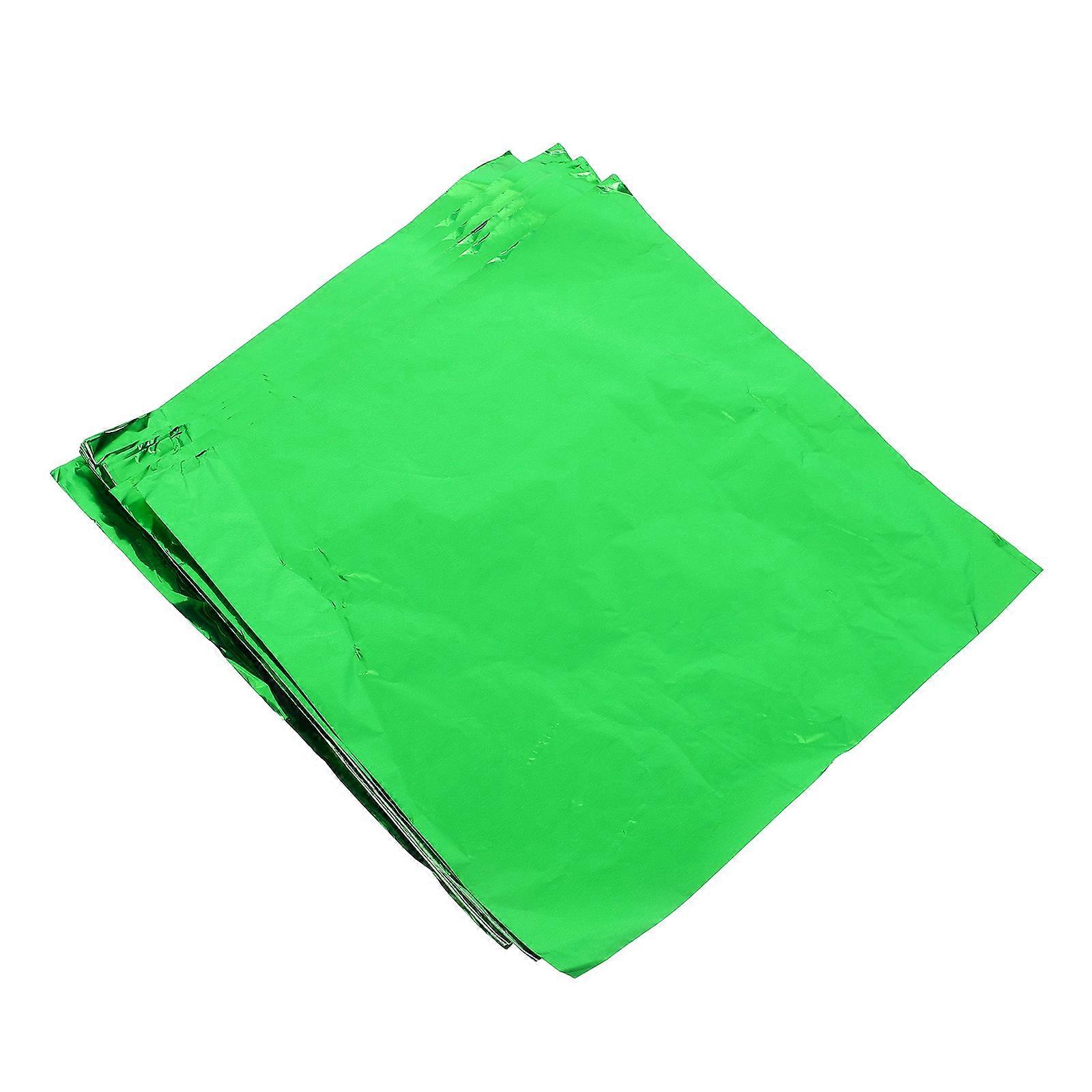 Aluminum Foil Packing Foil for Kitchen Use 500Pcs Green Candy Wrapper Sheets