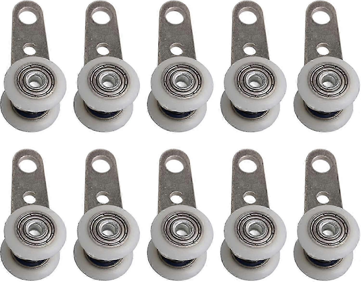 10pcs Rollers for Bay Windows or Sliding Doors - In Metal and Plastic10 small hanging wheels