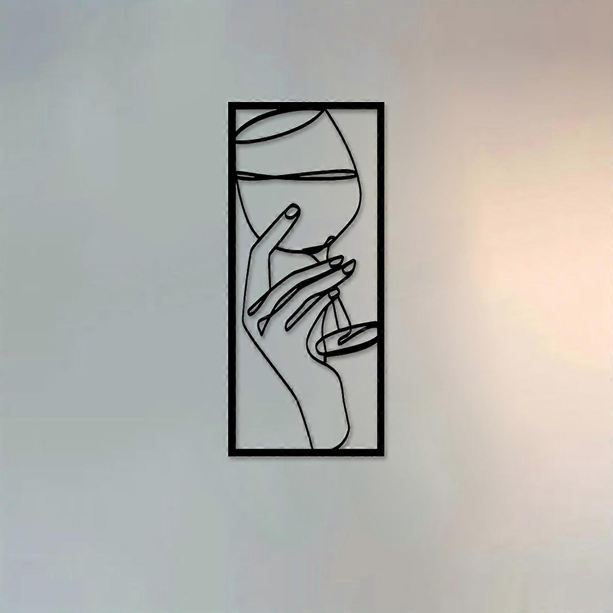 1PC Hand Holds GlassHanging Metal Wall Décor for Home Interiors