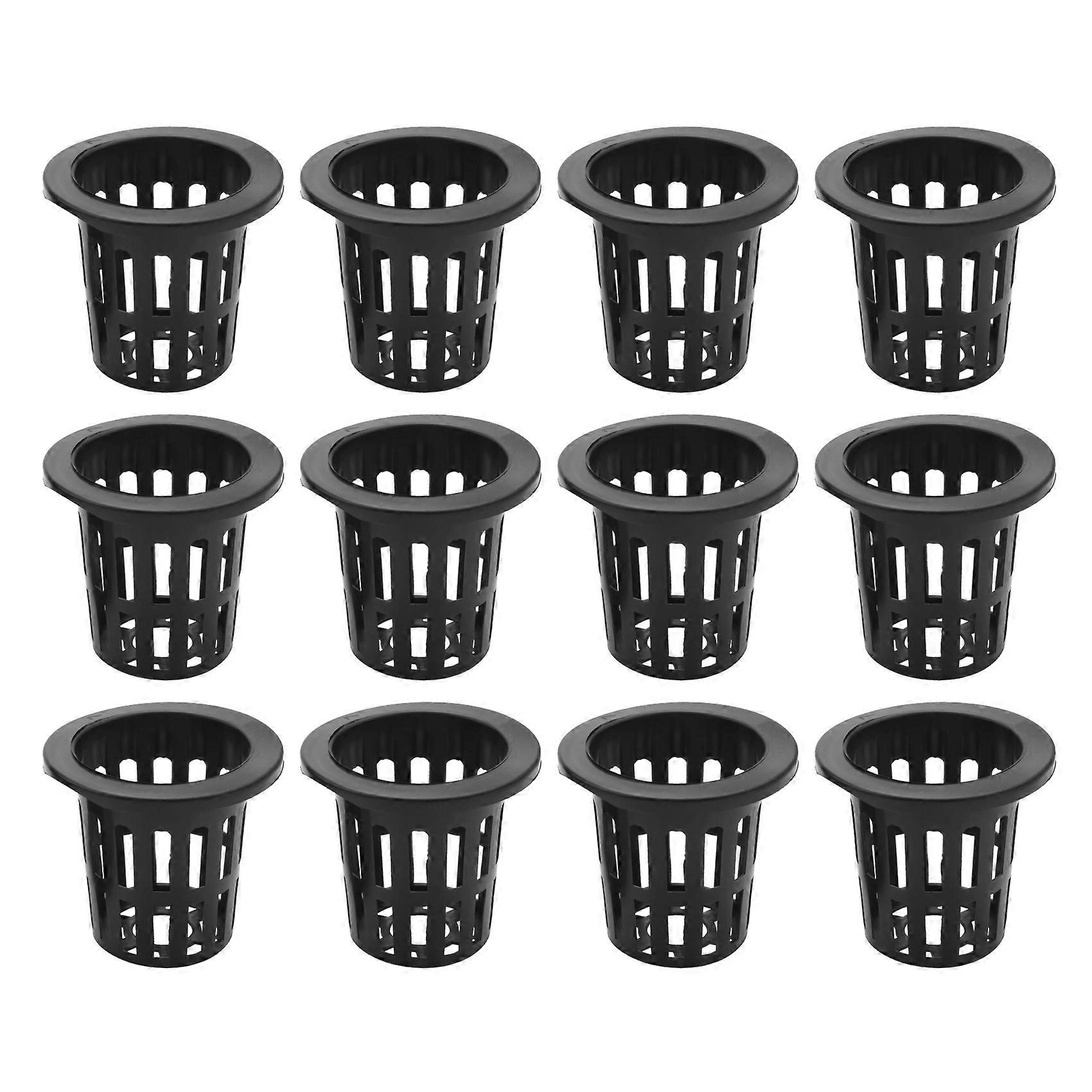 100 Pack 2.36 Inch Cups Slotted Mesh Wide Lip Filter Plant Net Pot