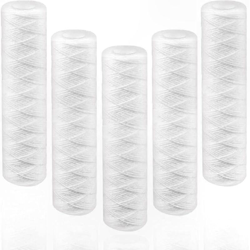 10 x 2.5 Inch 5 Micron Sediment Water Filter Cartridge for Reverse Osmosis and Particle Filtration