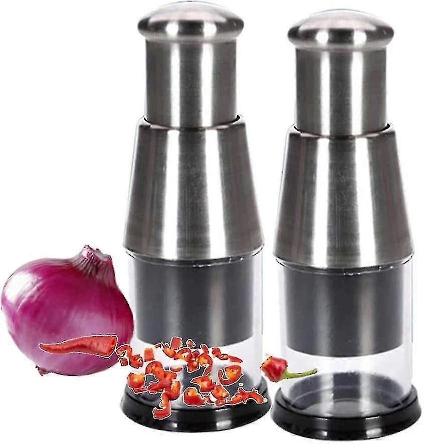 Mini-Knoblauch-Häcksler. Manueller Knoblauchschneider. Zwiebel Und Knoblauch Hacker Edelstahl Geschenk