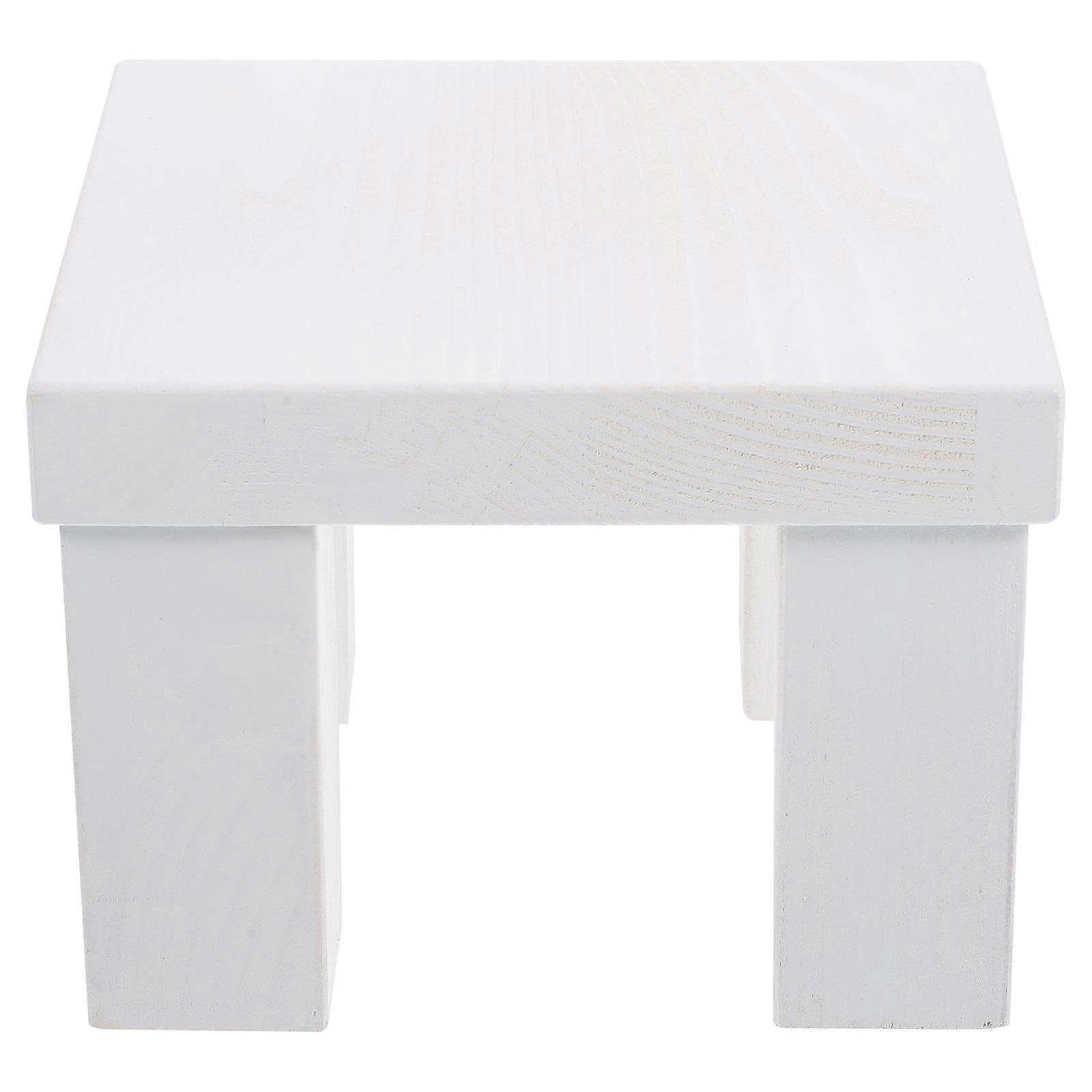 Μίνι Ξύλινο Παγκάκι Διακοσμητικό για Διακόσμηση Σπιτιού Νεογέννητα 5,5X5,5X3,9 σε 1 Συσκευασία