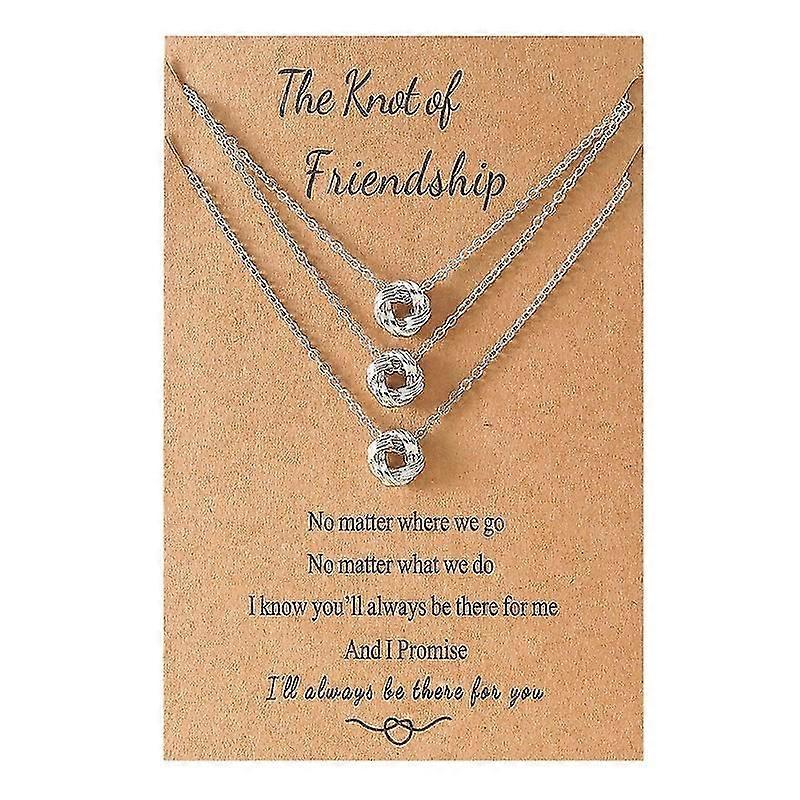 2/3 حزم عقدة القلائد أفضل صديق إلى الأبد قلادة الصداقة قلادة