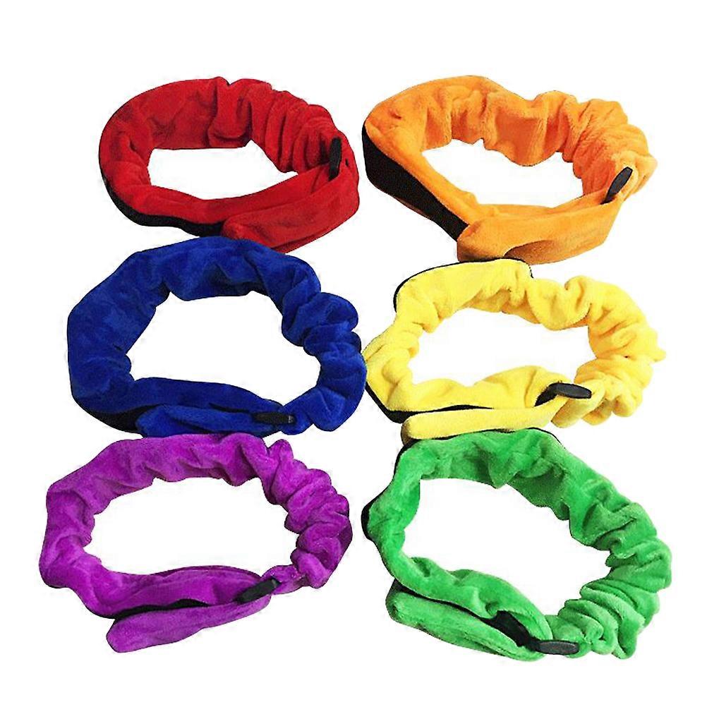 Elastic Tie Ropes Two People Three-Legged Strap for Sports Events Assorted Color Band 6Pcs