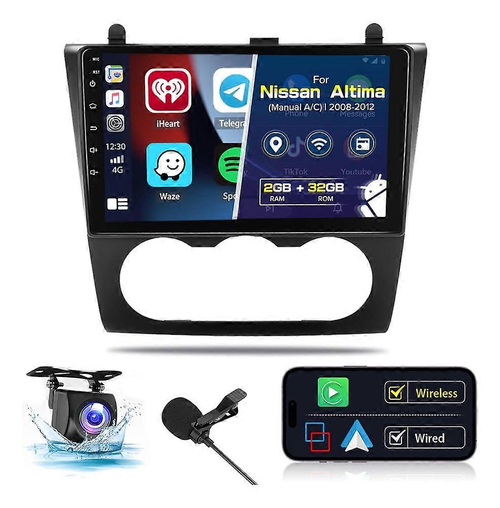 Stereo Radio for Nissan Altima 2008-12 2+32g Android Carplay GPS
