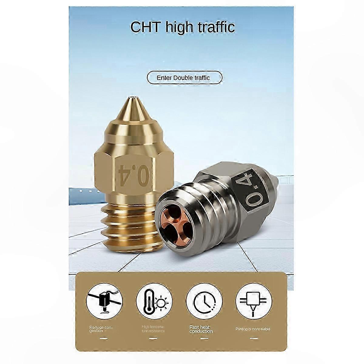 Hardened Brass Nozzles for Ender 3, 3 V2, 5 Pro, 5 Plus