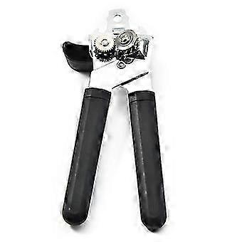 Can Opener, Stainless Steel Manual with Non-slip Soft Handle, Oversized Easy Turn Knob, Sharp Cutting Wheel & Built-in Bottle Opener